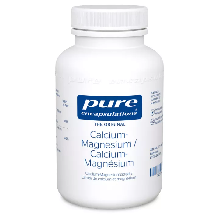 Encapsulación pura de calcio y magnesio 90 cápsulas
