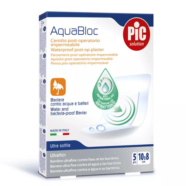 AQUABLOC WATERPROOF POST OPERATIVE DRESSING 10CM X 8CM