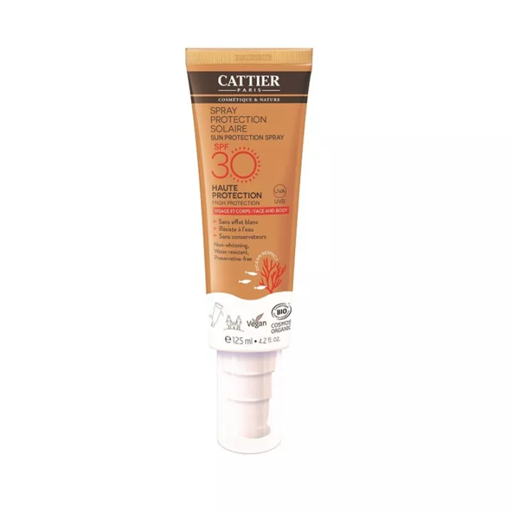 Cattier Spray Protection Solaire Spf30 Visage et Corps 125ml