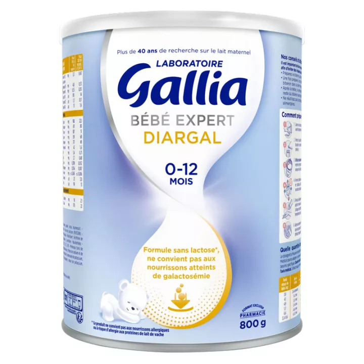 Gallia Bébé Expert Diargal Sem Lactose 0-12 Meses 800 g