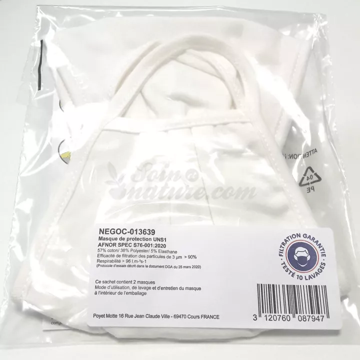 100 times reusable fabric barrier mask Category 1