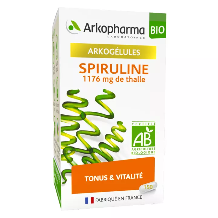 Arkogélules Spiruline Tonus et Vitalité Bio 150 gélules