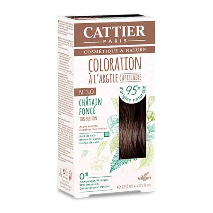 Color de cabello natural Cattier con arcilla