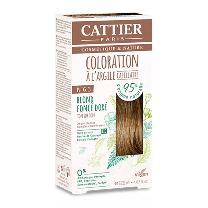 Cor natural do cabelo de Cattier com argila