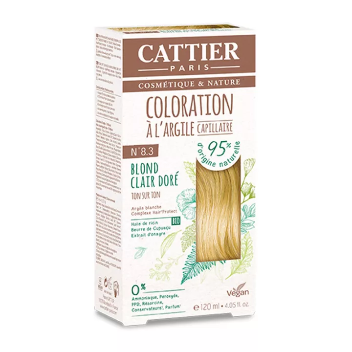 Color de cabello natural Cattier con arcilla