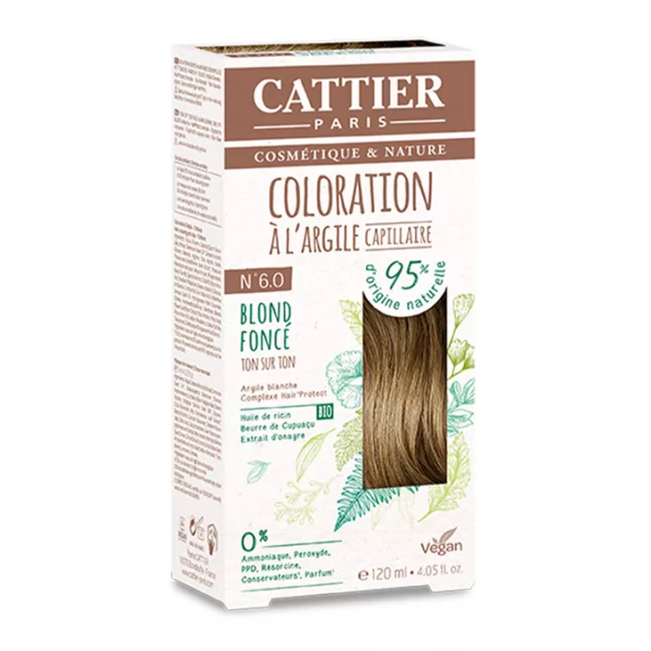 Cor natural do cabelo de Cattier com argila
