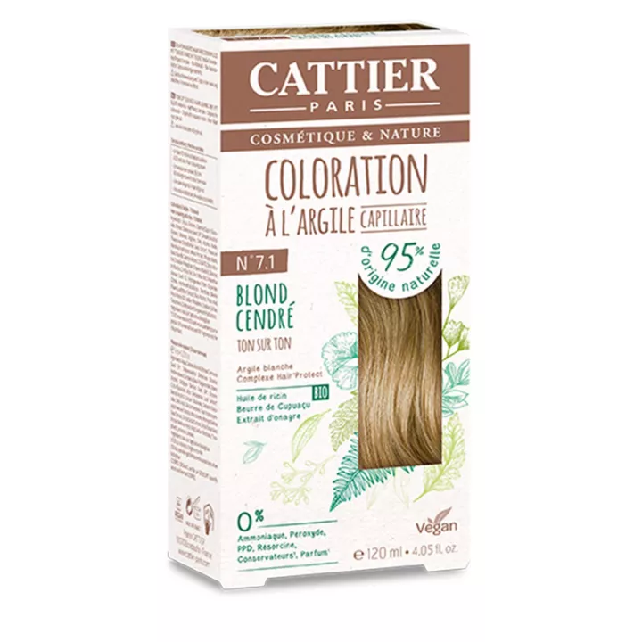Cor natural do cabelo de Cattier com argila