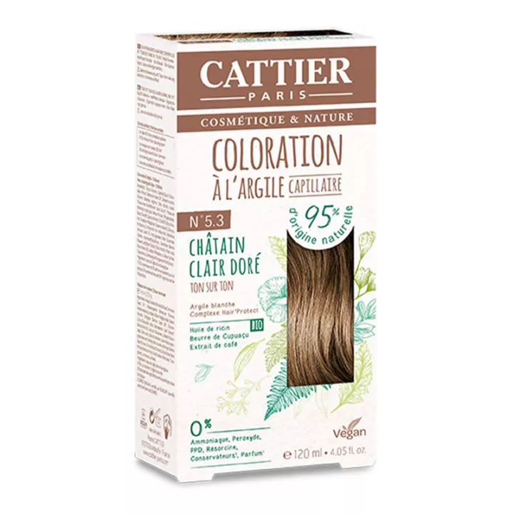 Color de cabello natural Cattier con arcilla