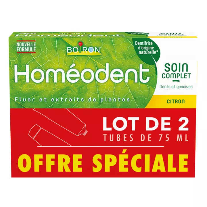 Homéodent soin complet dents et gencives sensibles au citron lot de 2