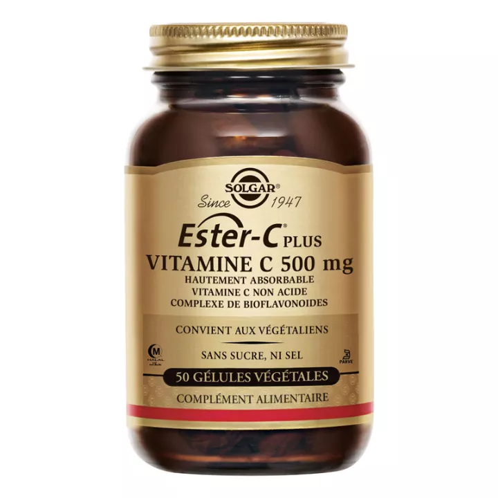 Solgar Ester-C Plus Vitamina C 500 mg 50 cápsulas vegetais