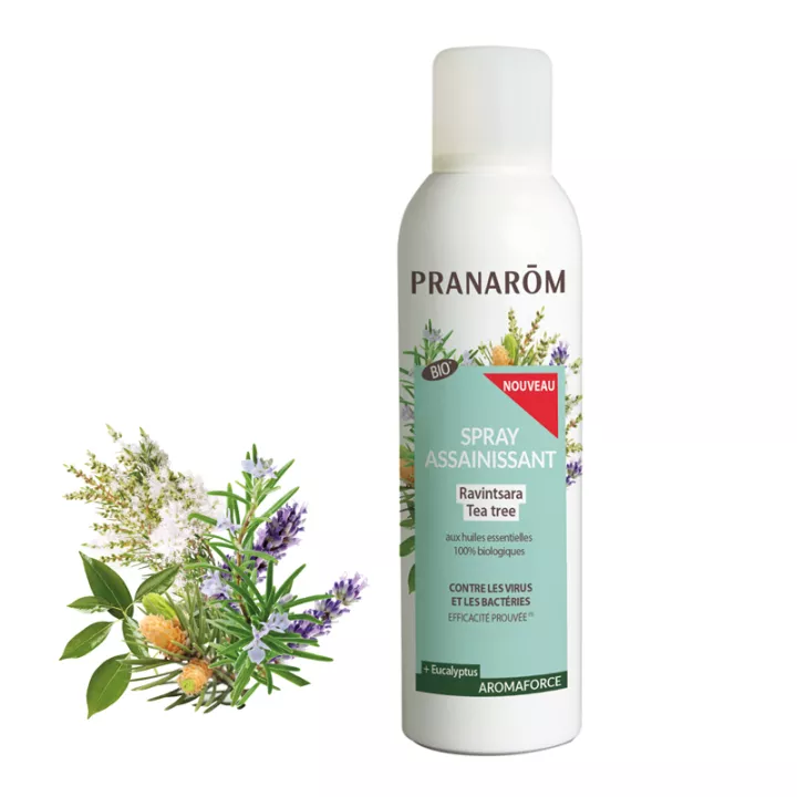 Aromaforce Ravitsara e spray higienizante orgânico de tea tree