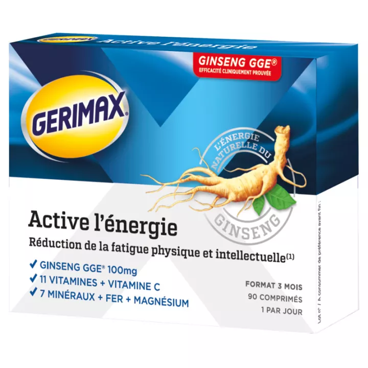 Gerimax ativa comprimidos de Gingseng GGE 90 de energia