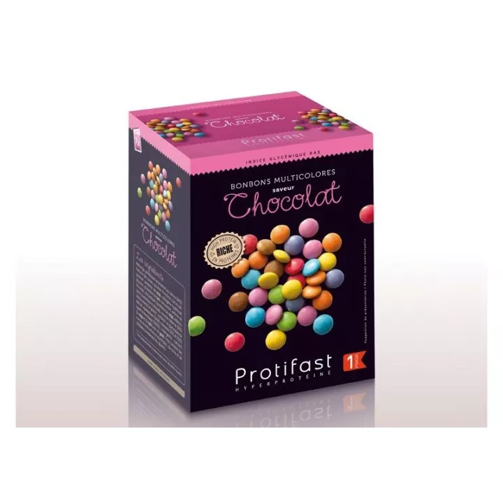 Caramelos de chocolate multicolores Protifast - 7 bolsas
