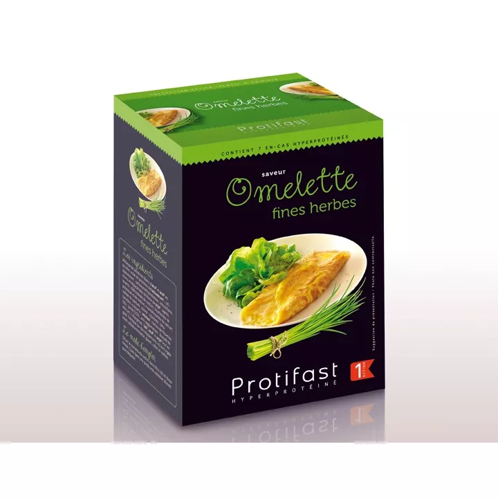 Plato de cocina Protifast Tortilla de hierbas finas 7 sobres