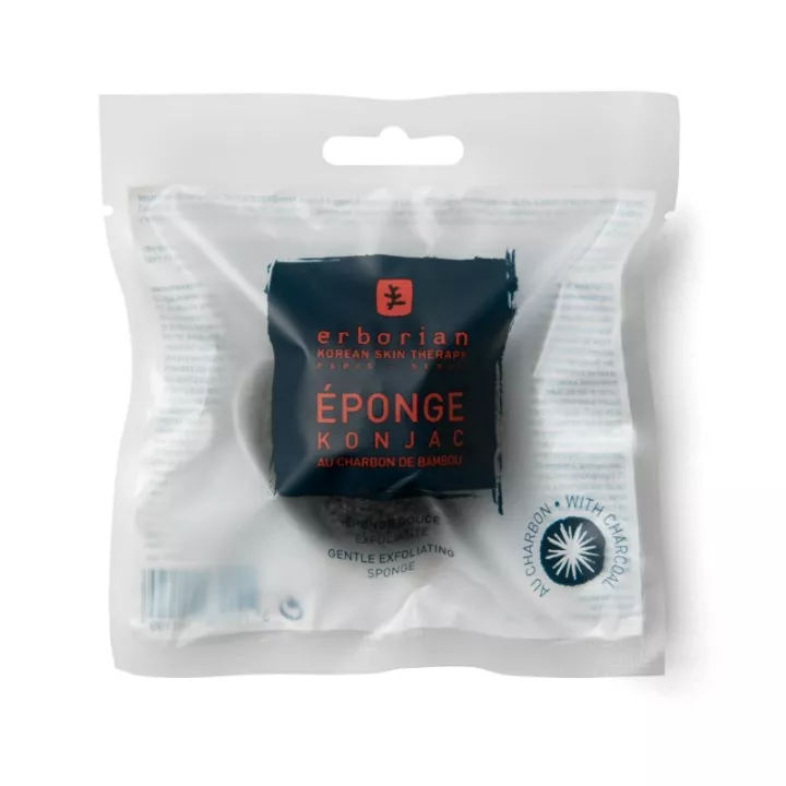 Erborian Exfoliating Charcoal Konjac Sponge Отшелушивающая губка с углем и конжаком