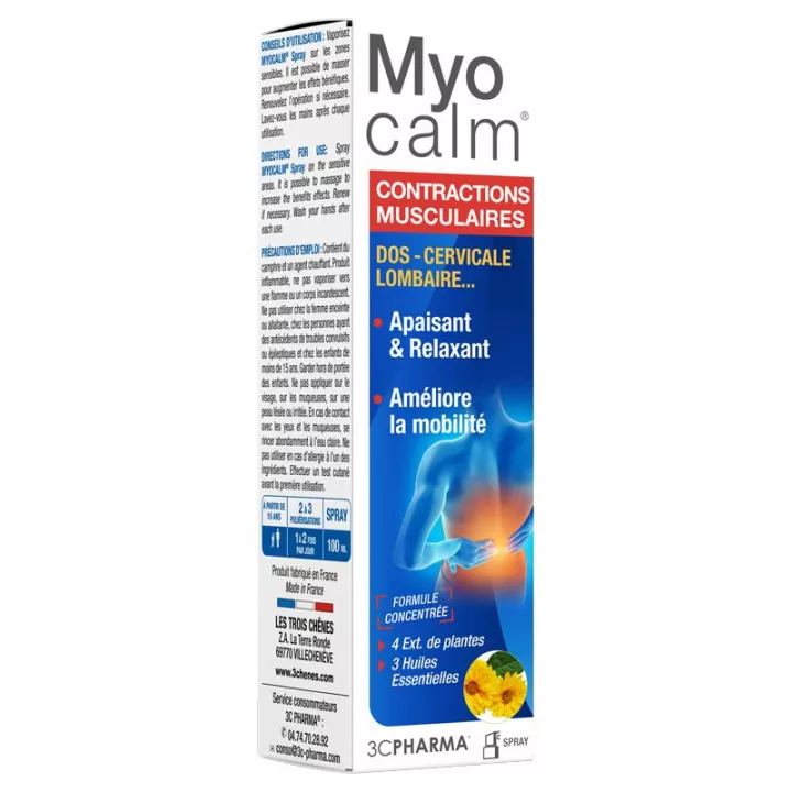 3C Pharma MyoCalm spray para contrações musculares 100ml