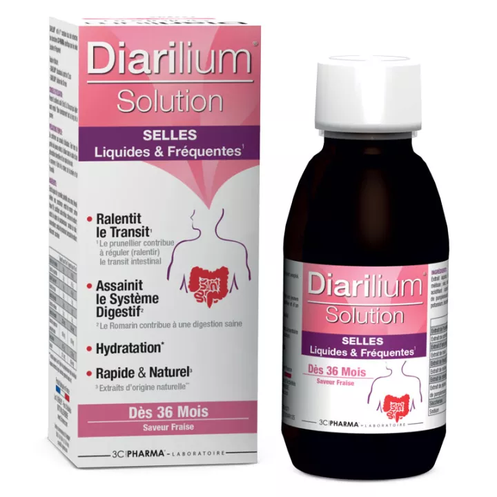 3C Pharma Diarilium Solution Selles Liquides et Fréquente Enfants 125 ml