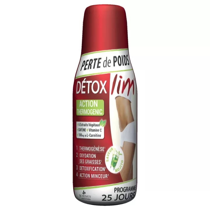 3Chênes Detoxlim Ação Termogênico Emagrecedor 500ml