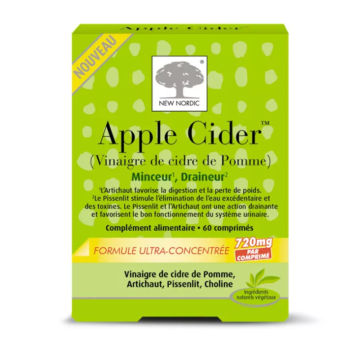 Nuevo Nordic Apple Cider Minceur Draineur 60 Comprimidos