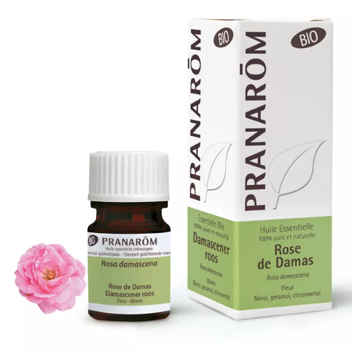 Pranarom Orgânico Damasco Rosa Óleo Essencial Rosa Damascena 2ml