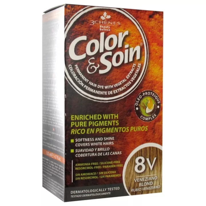 3Chênes Color & Soin Cor Permanente Cabelo Dourado