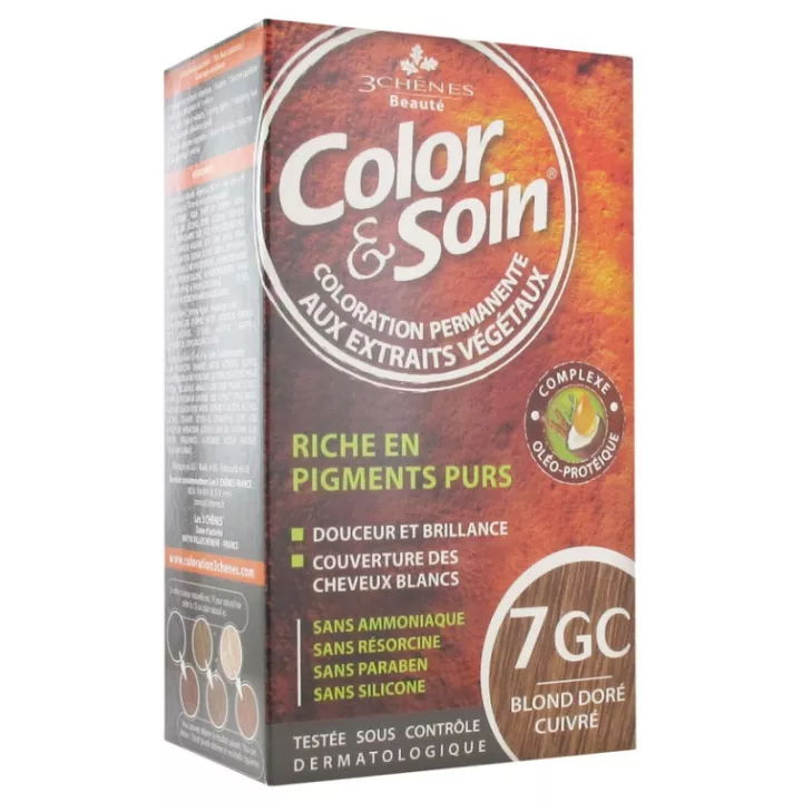 3Chênes Color & Soin Cor Permanente Cabelo Dourado