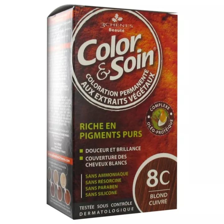 3Chênes Color & Soin Cor Permanente Vermelho e Cobre Cabelo