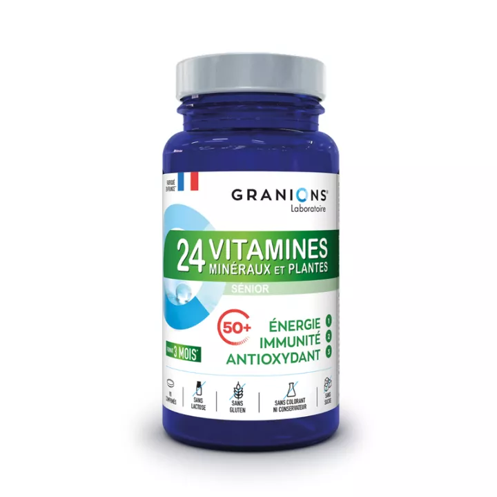 Granions 24 Vitaminas Sênior Imunidade à Energia Antioxidante 90 Comprimidos