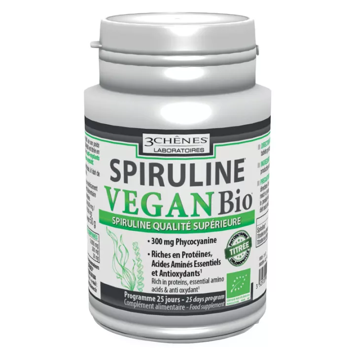 3Chênes Spiruline Végan Bio 100 comprimés