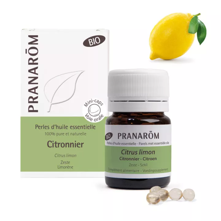 Pranarom Pearls of organic essential oil of lemon tree