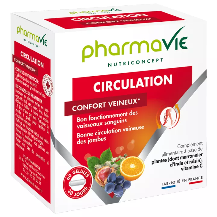 Pharmavie Circulation Confort Venas 60 cápsulas