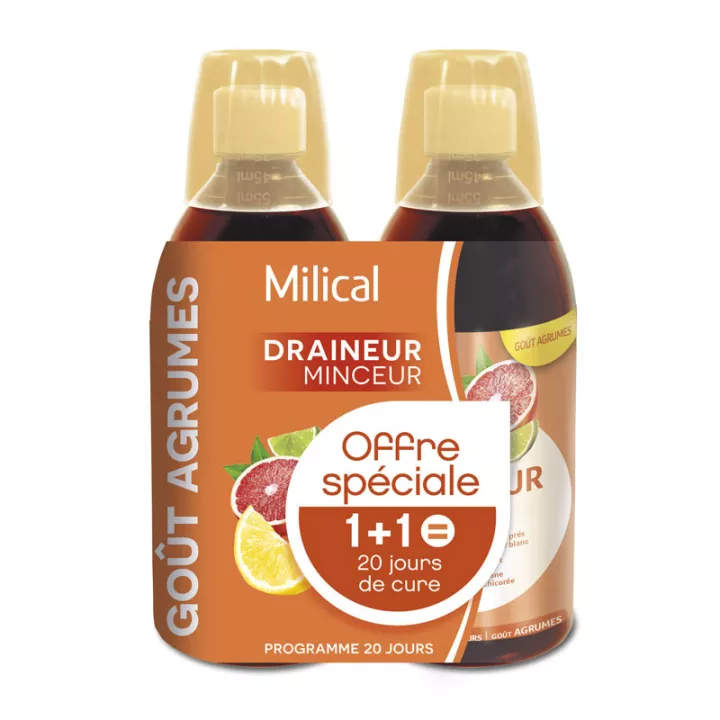 Milical Draineur minceur Agrumes 2 x 500ml