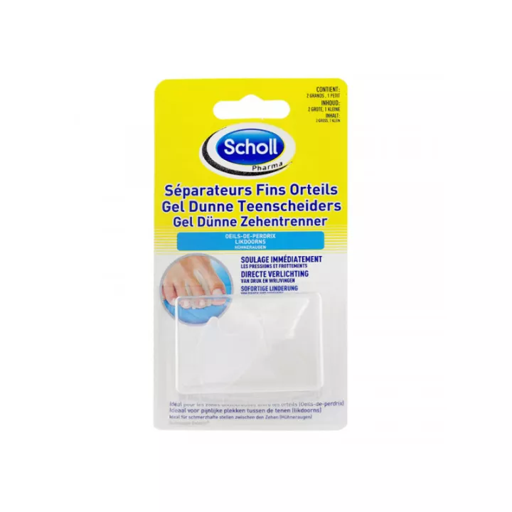 Scholl fine toe separator Relieves pressure