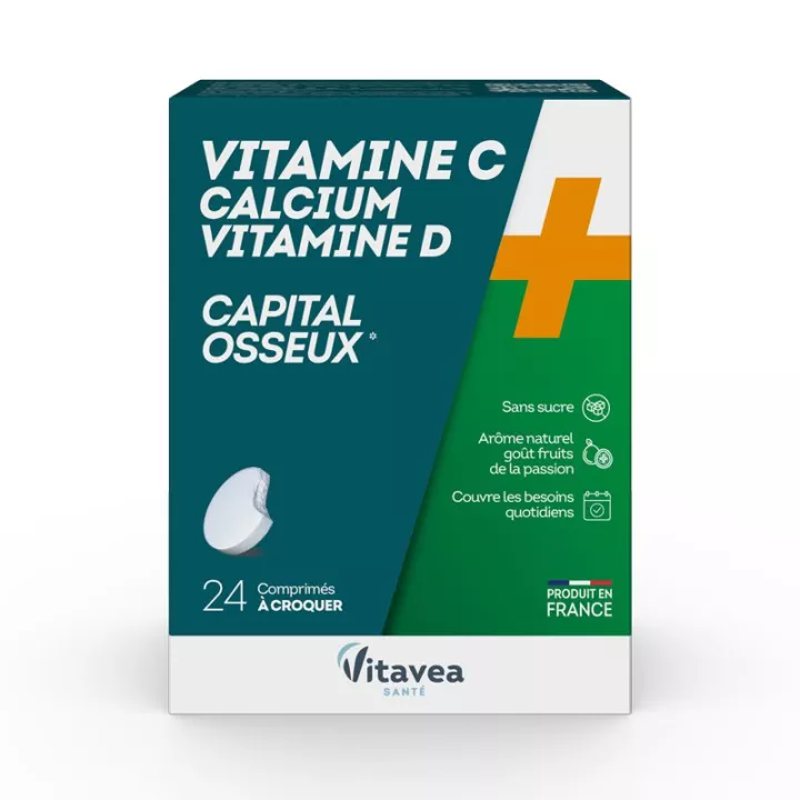 Vitavea Vitamine C Calcium Vitamine D Capital Osseux 24 Comprimés