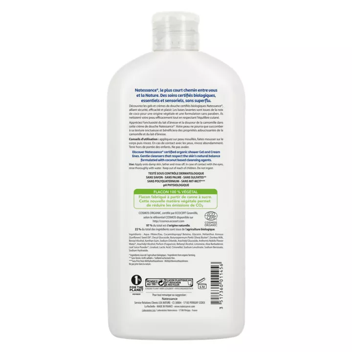 Natessance Crema doccia al latte d'asina bio 250 ml