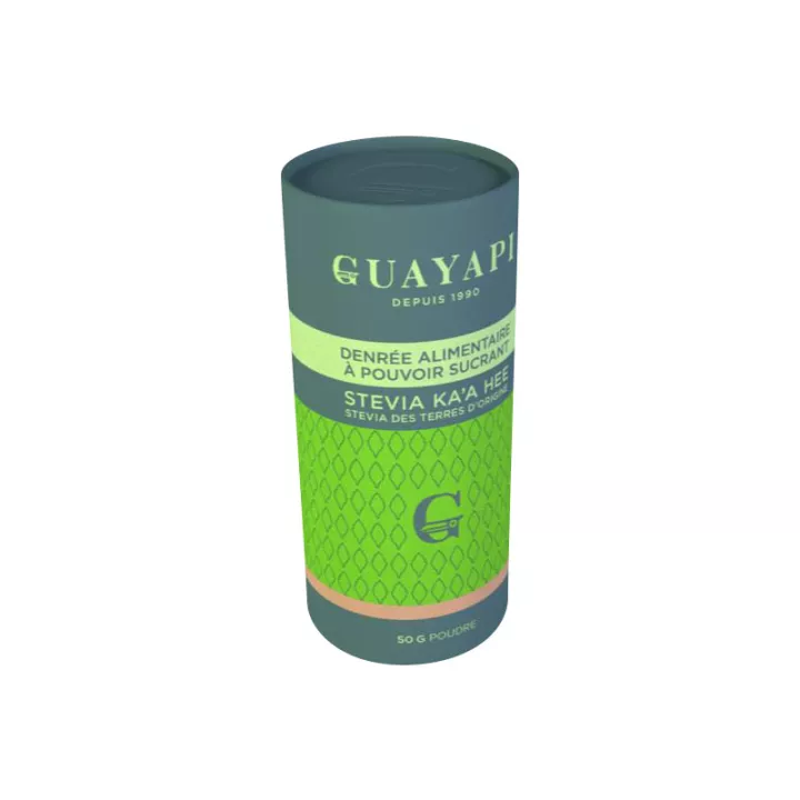 Stevia Verde Guayapi Folhas secas em pó 50g