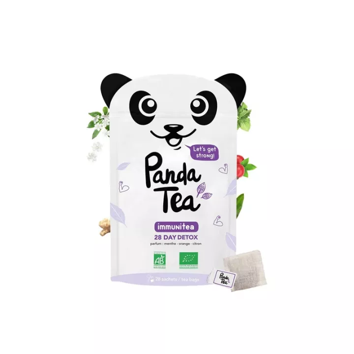 Sachês de desintoxicação Panda Tea Immunitea Bio 28