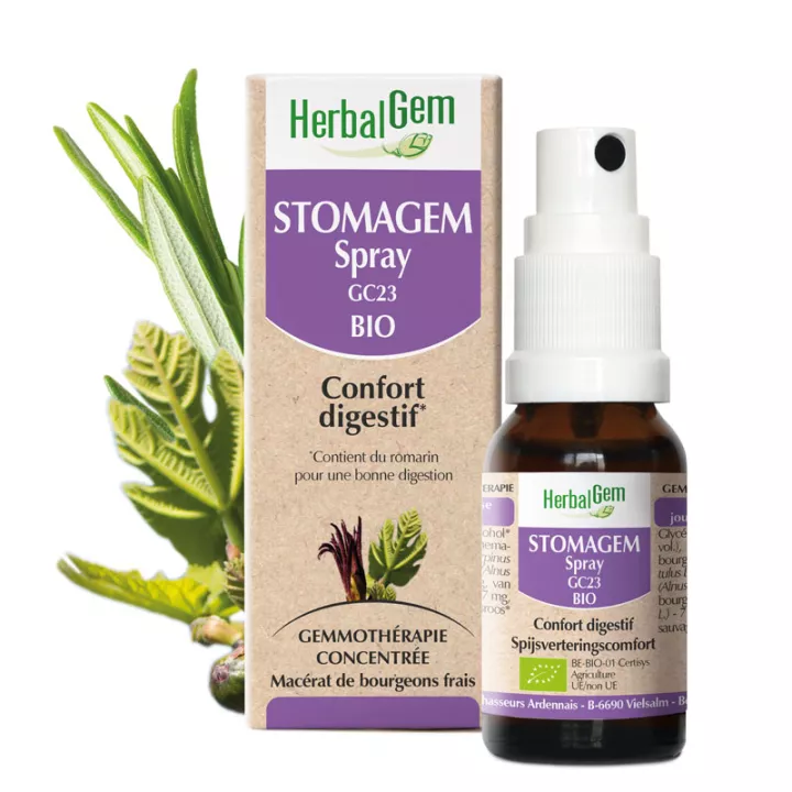 Herbalgem Complèxe Stomagem Spray GC23 Confort Digestif Bio 15 ml