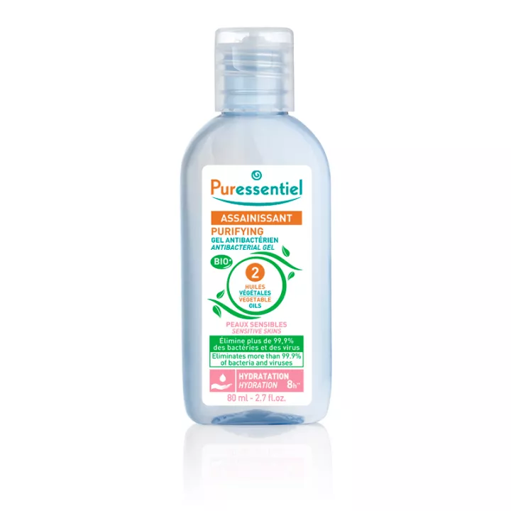 Gel antibacteriano purificante Puressentiel para pieles sensibles