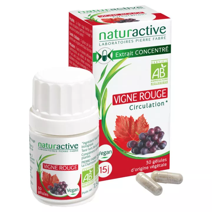 Naturactive Extrait Concentré de Vigne Rouge Bio 30 Gélules