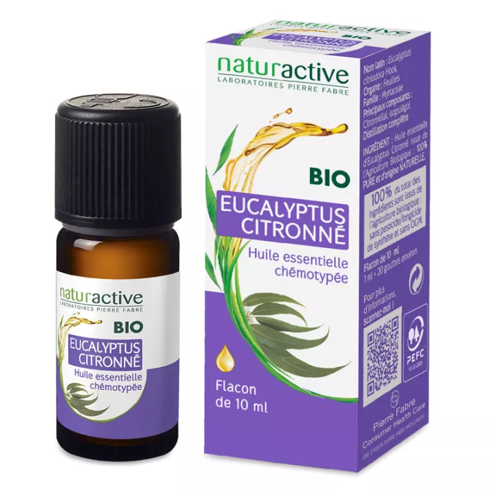 Naturactive Olio essenziale biologico di limone eucalipto 10 ml