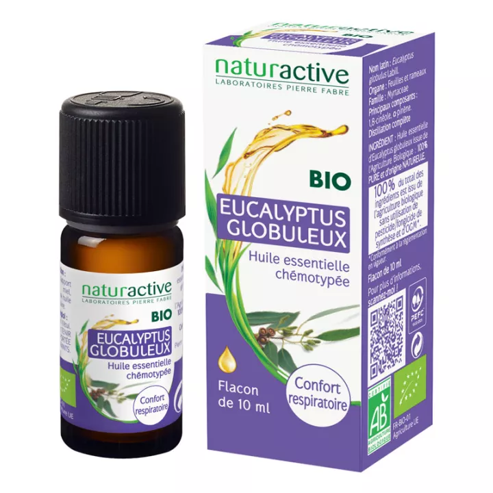 Olio essenziale organico chemiotipato naturattivo EUCALYPTUS GLOBULOUS 10ml