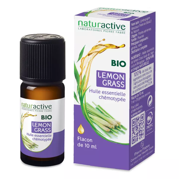 Naturactive Huile Essentielle Bio Chémotypée LEMON GRASS 10ml