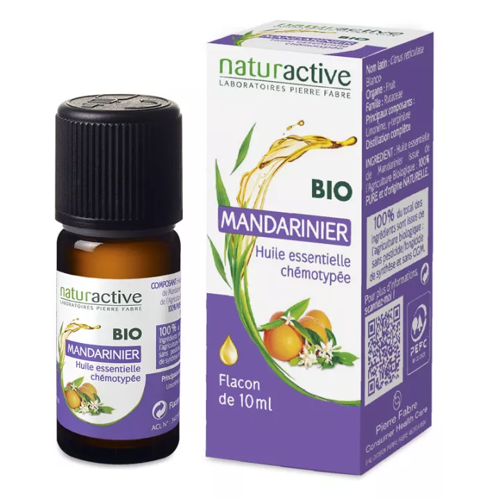Naturactive MANDARINIER 10ml de óleo essencial quimiotipado orgânico