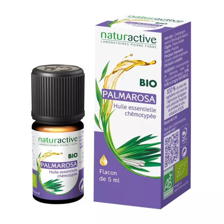 Naturactive PALMAROSA 5ml de óleo essencial orgânico quimiotipado