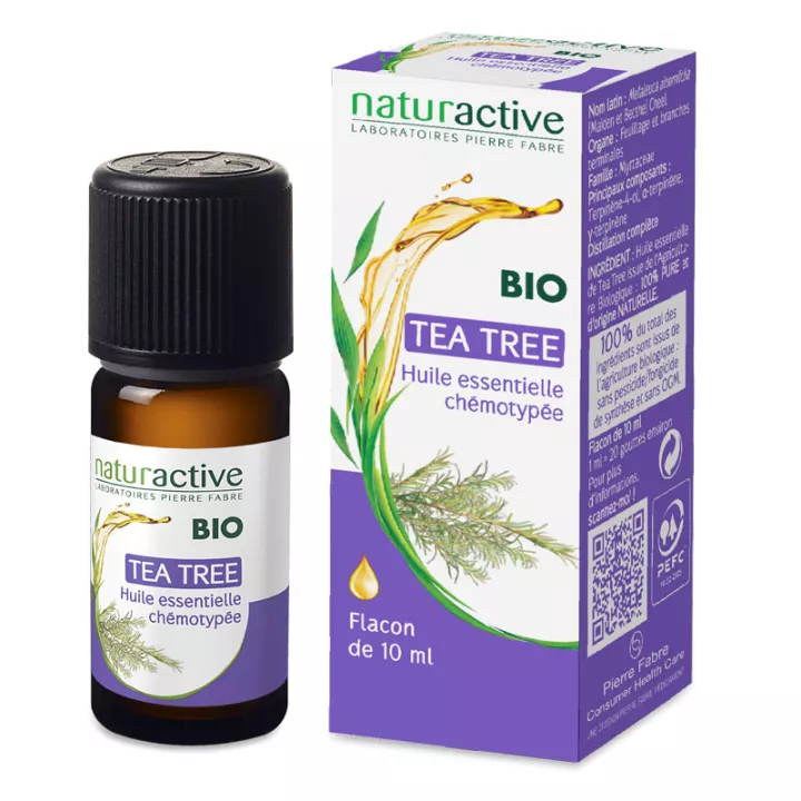 ÁRVORE DE CHÁ 10ml de óleo essencial orgânico quimiotipado Naturactive