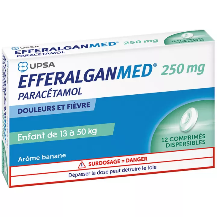 EfferalganMed 250 mg Paracetamol Dor e Febre Crianças