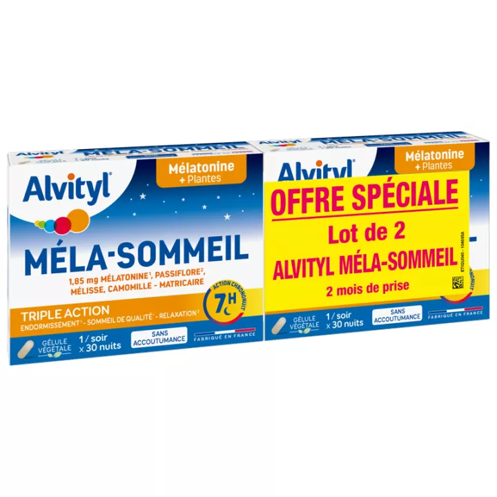 Méla-Sommeil Mélatonine Complexe Alvityl 30 Gélules