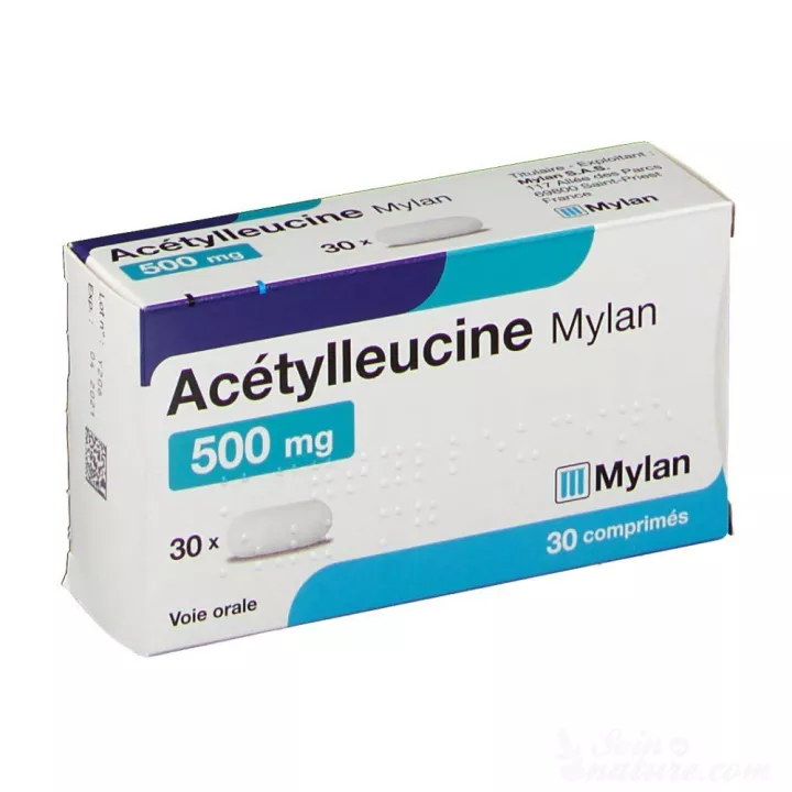 Acétylleucine Mylan 500mg hypotension vertige