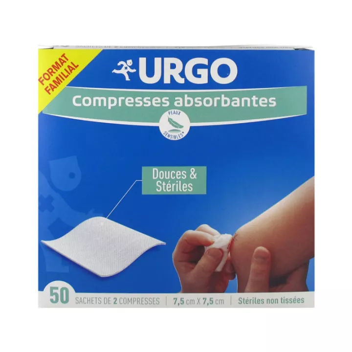 Urgo Comprimeert non-woven voor familie en zuigelingen 7.5x7.5